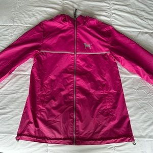 hot pink black dog rain jacket